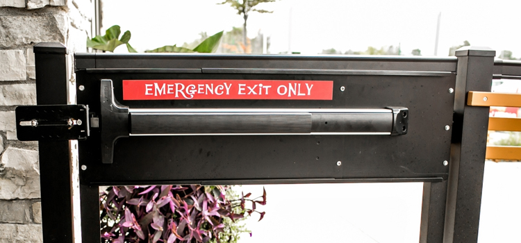 emergency push bar installation in Los Osos